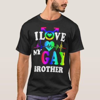 Camiseta Eu amo o meu irmão gay LGBT