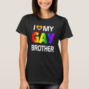 Camiseta Eu Amo O Meu Irmão Gay Lgbt Rainbow Pride
