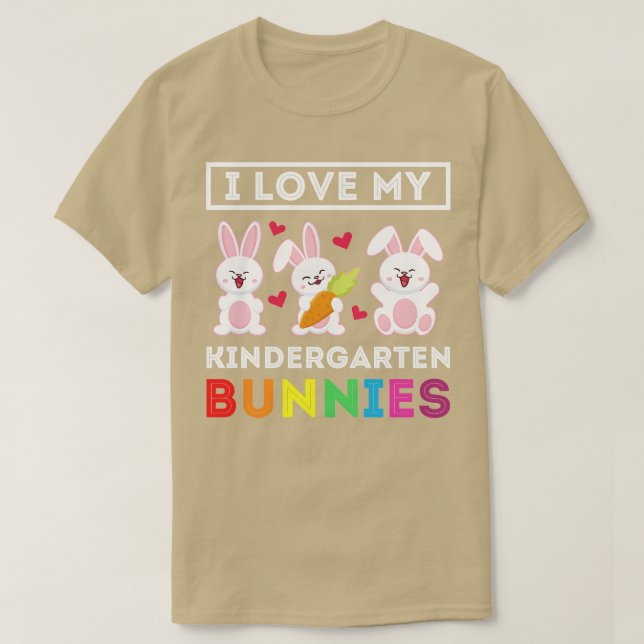 Camiseta Eu Amo O Meu Jardim Infantil Páscoa Bunn (Frente do Design)
