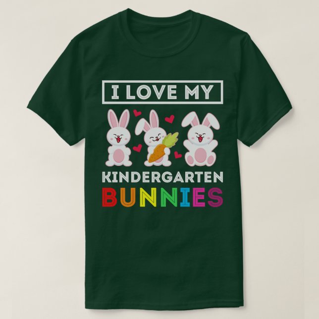 Camiseta Eu Amo O Meu Jardim Infantil Páscoa Bunn (Frente do Design)