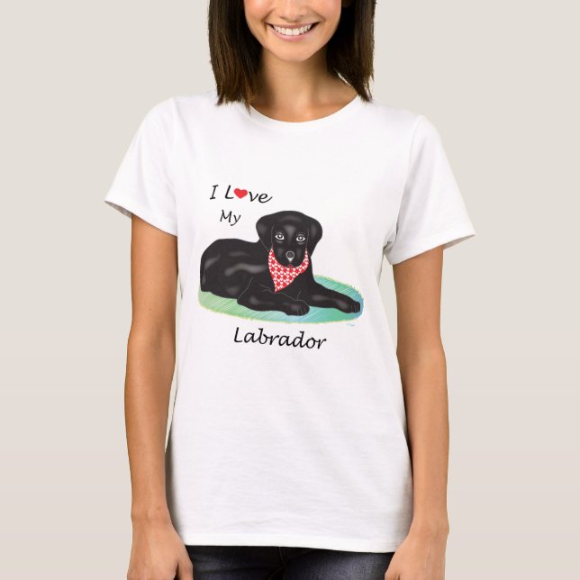 Camiseta Eu amo o meu Labrador (Frente)