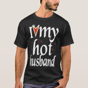 Camiseta Eu amo o meu marido quente, homens americanos mulh
