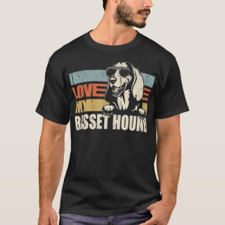 Camiseta Eu Amo O Meu Monset Hound Legal Dog Vintage Retro