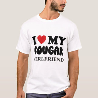Camiseta Eu Amo O Meu Namorada De Cougar