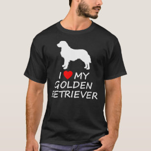 Camiseta Eu Amo O Meu Ouro Cachorro De Retriever 531