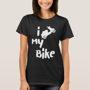 Camiseta Eu Amo O Meu Patinete De Bicicleta Mops Homens Mul