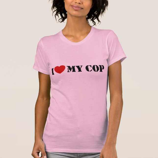 Camiseta Eu Amo O Meu Policial (Frente)