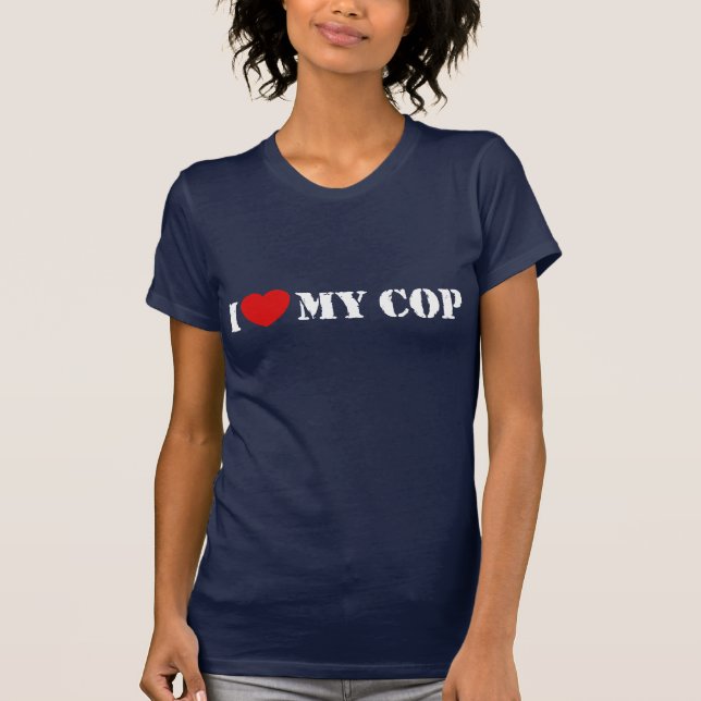 Camiseta Eu Amo O Meu Policial (Frente)