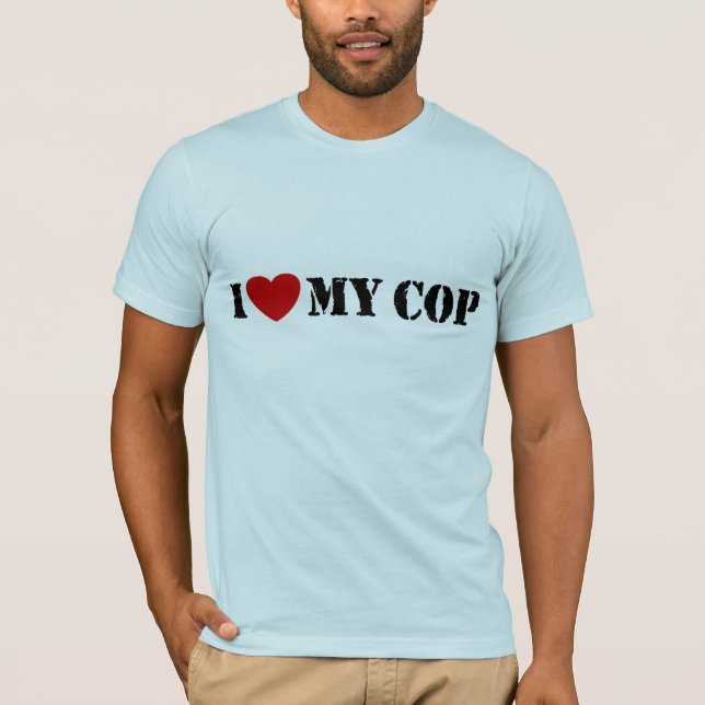 Camiseta Eu Amo O Meu Policial (Frente)
