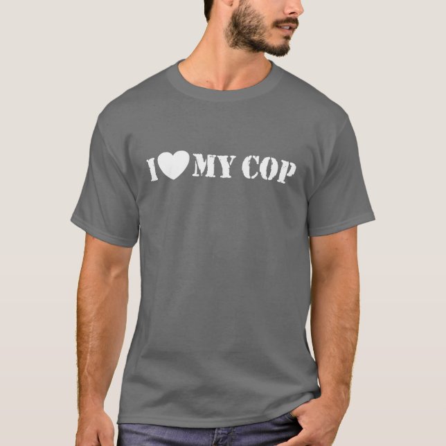 Camiseta Eu Amo O Meu Policial (Frente)