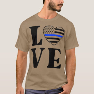 Camiseta Eu Amo O Meu Policial Orgulhento E Policial Thin