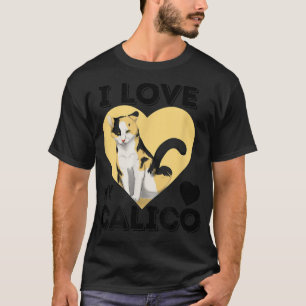 Camiseta Eu Amo O Meu Presente De Gato Calico Gato