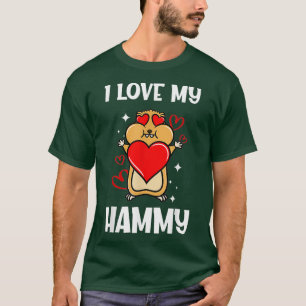 Camiseta Eu Amo O Meu Presente De Sobrecarga De Hammy Kawai
