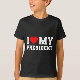 Camiseta Eu Amo O Meu Presidente Donald Trump 2024 I Heart 