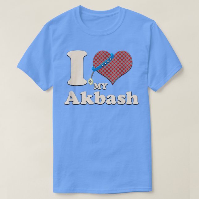 Camiseta Eu Amo O Meu Proprietário De Cachorro Akbash  (Frente do Design)