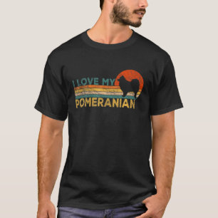 Camiseta Eu Amo O Meu Proprietário De Cachorro Pom Mãe Pom