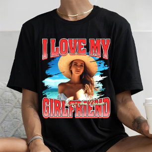 Camiseta Eu amo o meu rap dia de os namorados Namorada