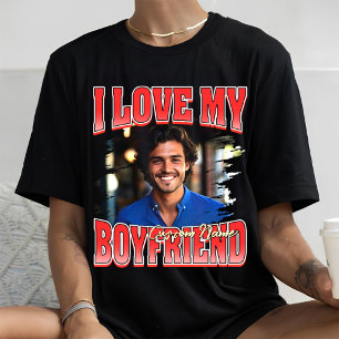 Camiseta Eu amo o meu rap dia de os namorados Namorado