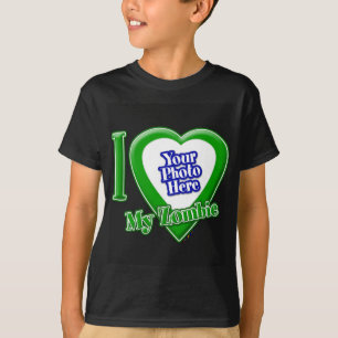 Camiseta Eu Amo O Meu Zombie Com A Tua Foto T-Shirt
