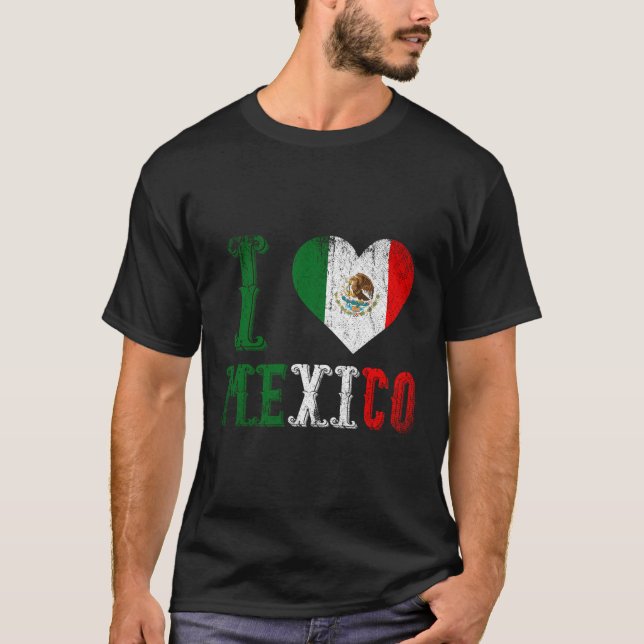 Camiseta Eu Amo o México (Frente)