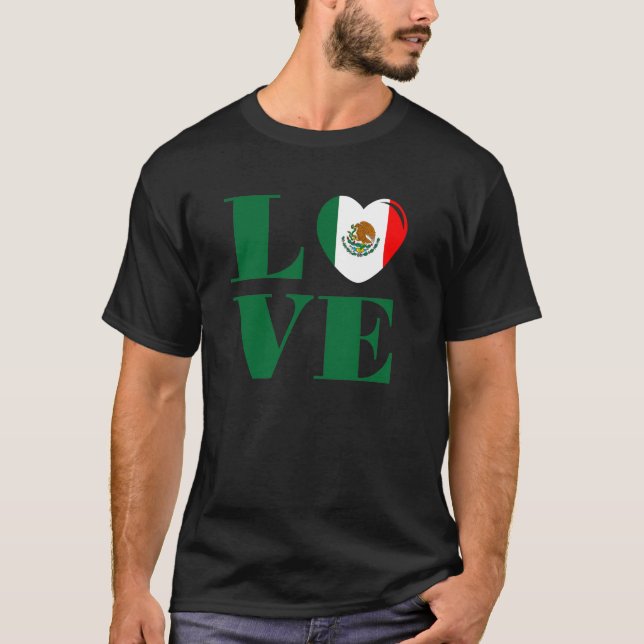 Camiseta Eu amo o México (Frente)