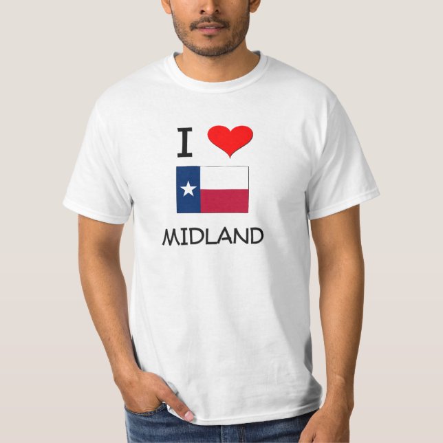 Camiseta Eu amo o Midland Texas (Frente)