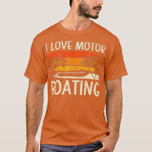 Camiseta Eu Amo O Motor Barco Engraçado Barco Boater Lover