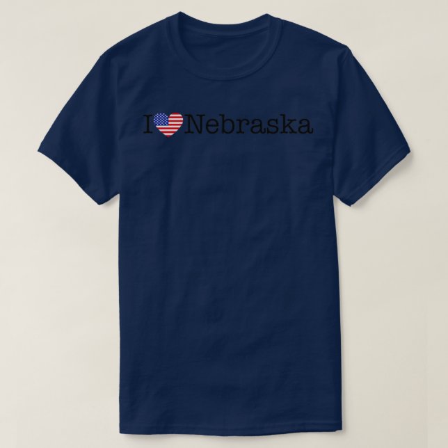 Camiseta Eu amo o Nebraska1 (Frente do Design)