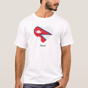 Camiseta Eu amo o Nepal