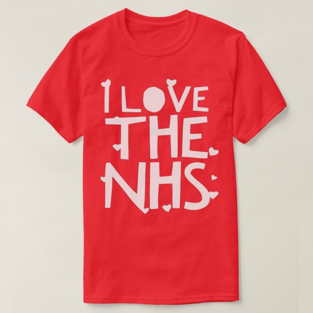 Camiseta Eu amo o NHS (Frente do Design)