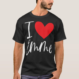 Camiseta Eu Amo O Nome Do Emme Menina Personalizada Mulher