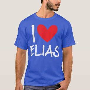 Camiseta Eu Amo O Nome Elias Personalizado Homens Cara Amig