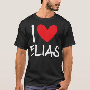Camiseta Eu Amo O Nome Elias Personalizado Homens Cara Amig