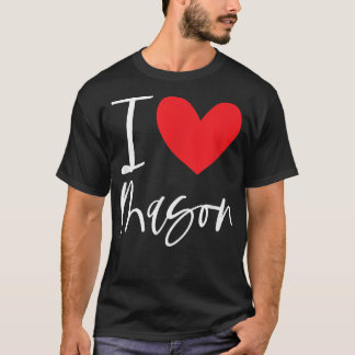 Camiseta Eu Amo O Nome Mason Boy Personalizado Amigo BFF