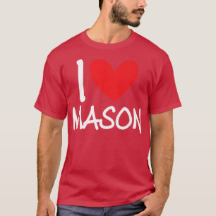 Camiseta Eu Amo O Nome Mason Personalizado Homens Cara Amig