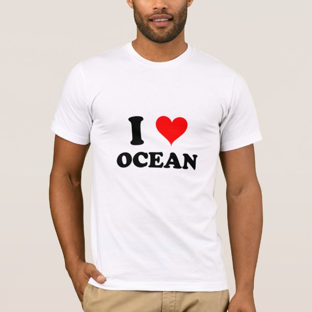 Camiseta Eu amo o oceano (Frente)