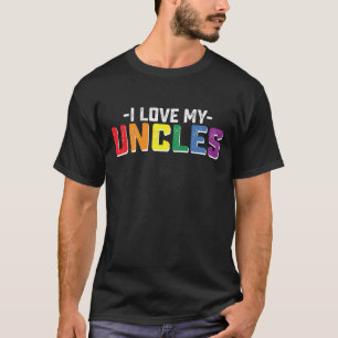 Camiseta Eu Amo O Orgulho Dos Meus Tios Família Gay Lésbica
