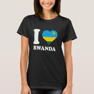 Camiseta Eu Amo o Orgulho Ruandês Bandeira Ruandesa R Ruand