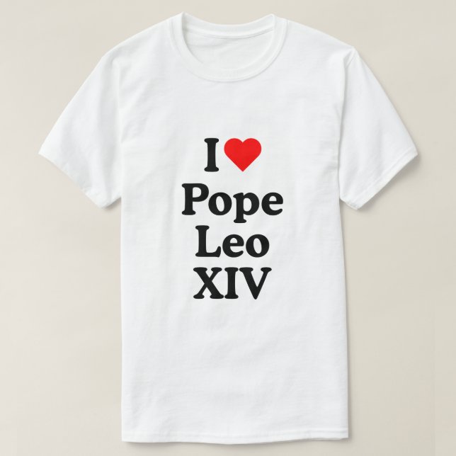 Camiseta Eu amo o Papa Leo XVI (Frente do Design)