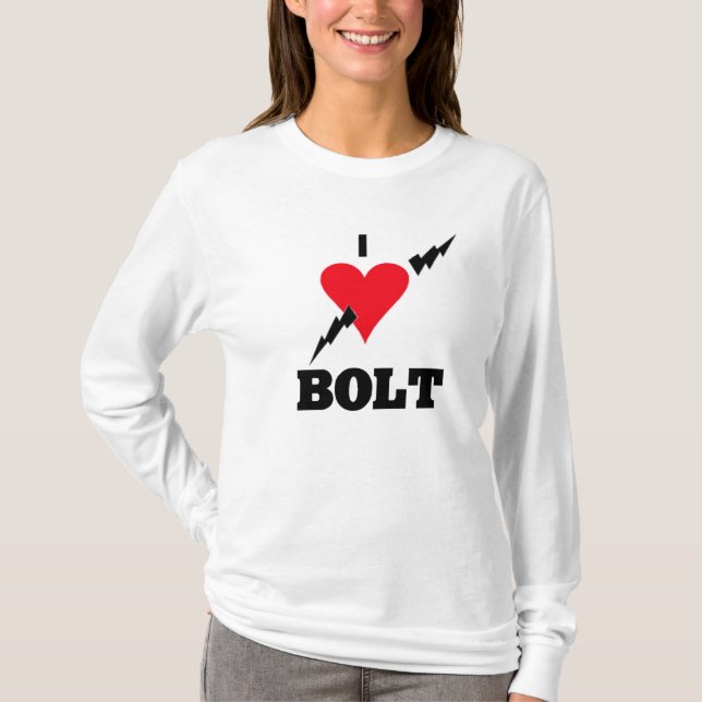 Camiseta Eu amo o parafuso do usain (Frente)
