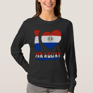 Camiseta Eu Amo O Paraguai Orgulhoso De Ser A Bandeira Lega