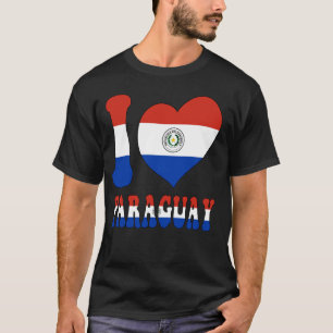 Camiseta Eu Amo O Paraguai Orgulhoso De Ser A Bandeira Lega