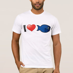Camiseta Eu amo o Parrotfish azul