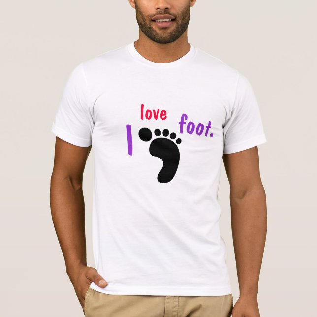 Camiseta Eu amo o pé (Frente)