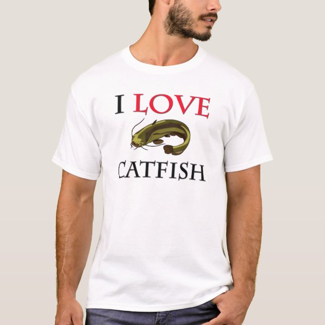 Camiseta Eu amo o peixe-gato (Frente)