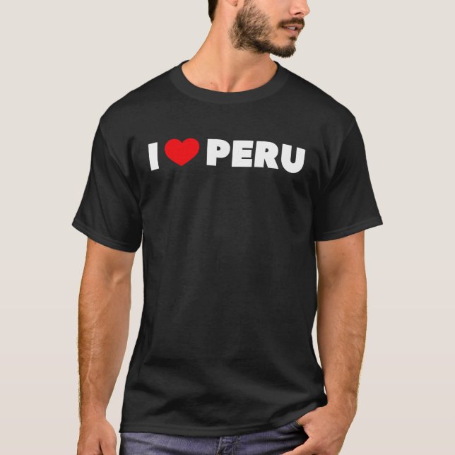 Camiseta Eu Amo o Peru (Frente)