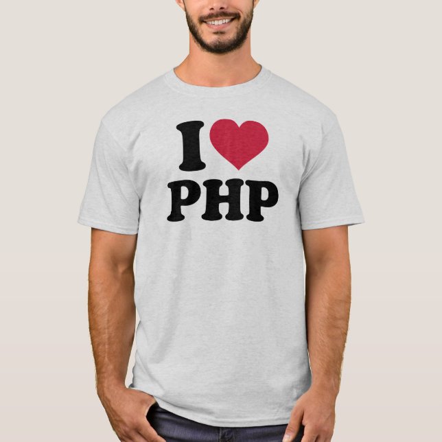 Camiseta Eu amo o PHP (Frente)