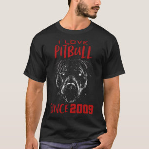 Camiseta Eu amo o pitbull desde 2009