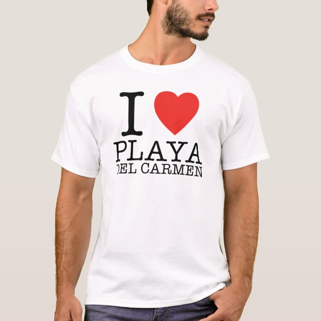 Camiseta Eu amo o Playa del Carmen (Frente)