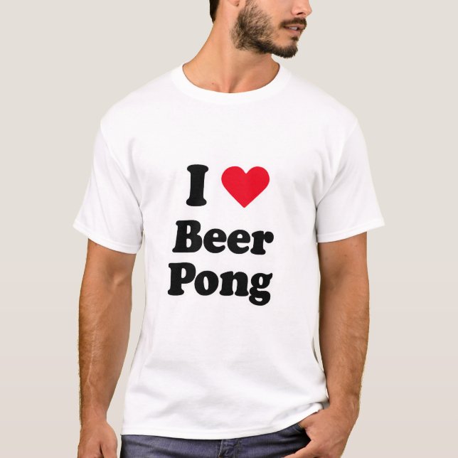 Camiseta Eu amo o pong da cerveja (Frente)